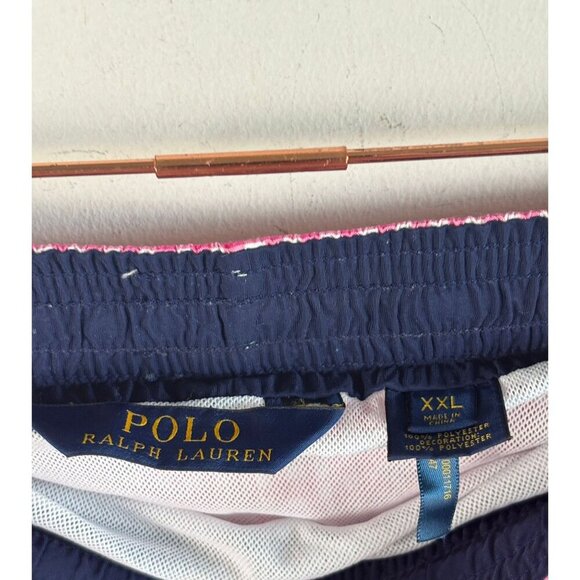 Polo Ralph Lauren Mens Swim Shorts Red Gingham Anchor Print Traveler Size XXL - Picture 15 of 15